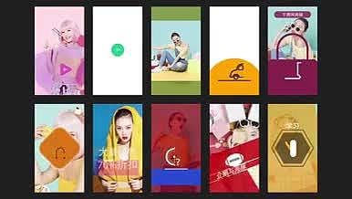 多款时尚青春海报标签展示AE模板视频的预览图